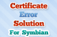 Certificate Error Solution
