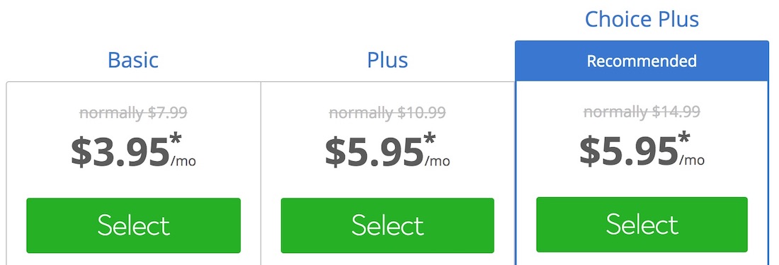Bluehost Prices