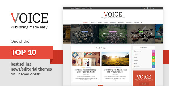 Voice theme from ThemeForest