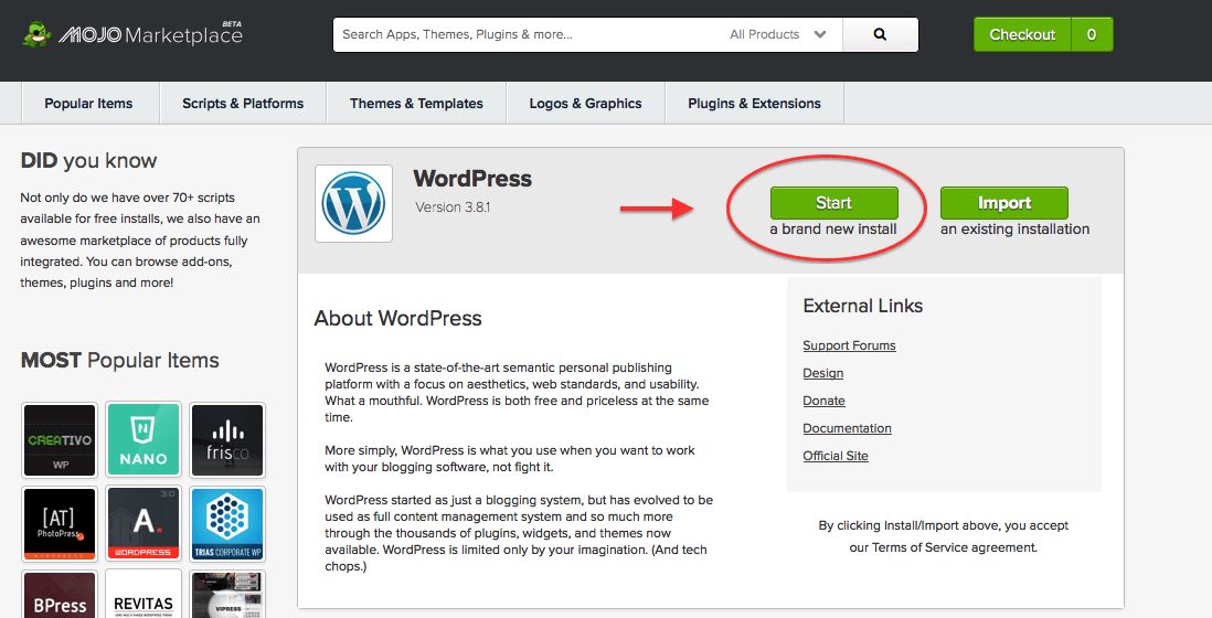 Automatically Install WordPress on Bluehost