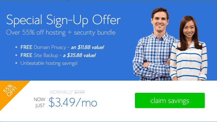 Bluehost special coupon