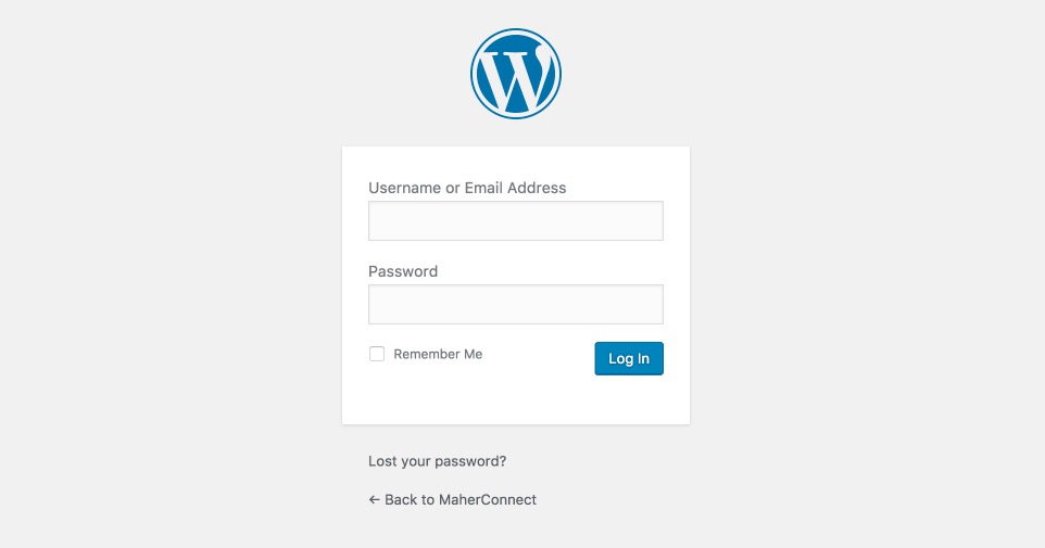 WordPress Admin Login