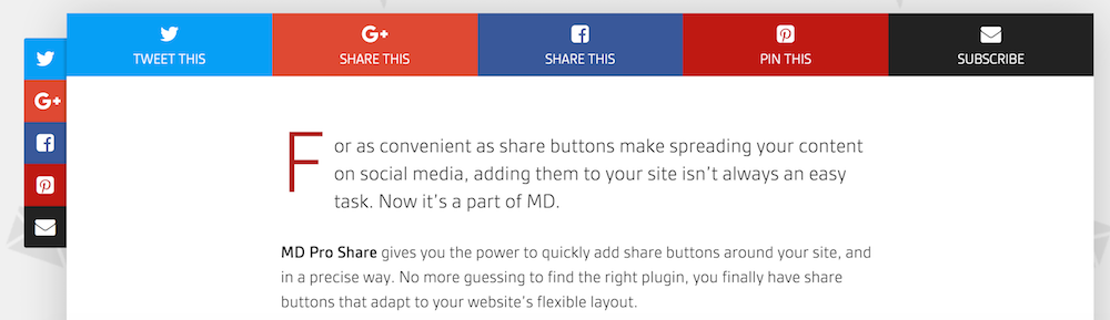 Marketers Delight Share Buttons