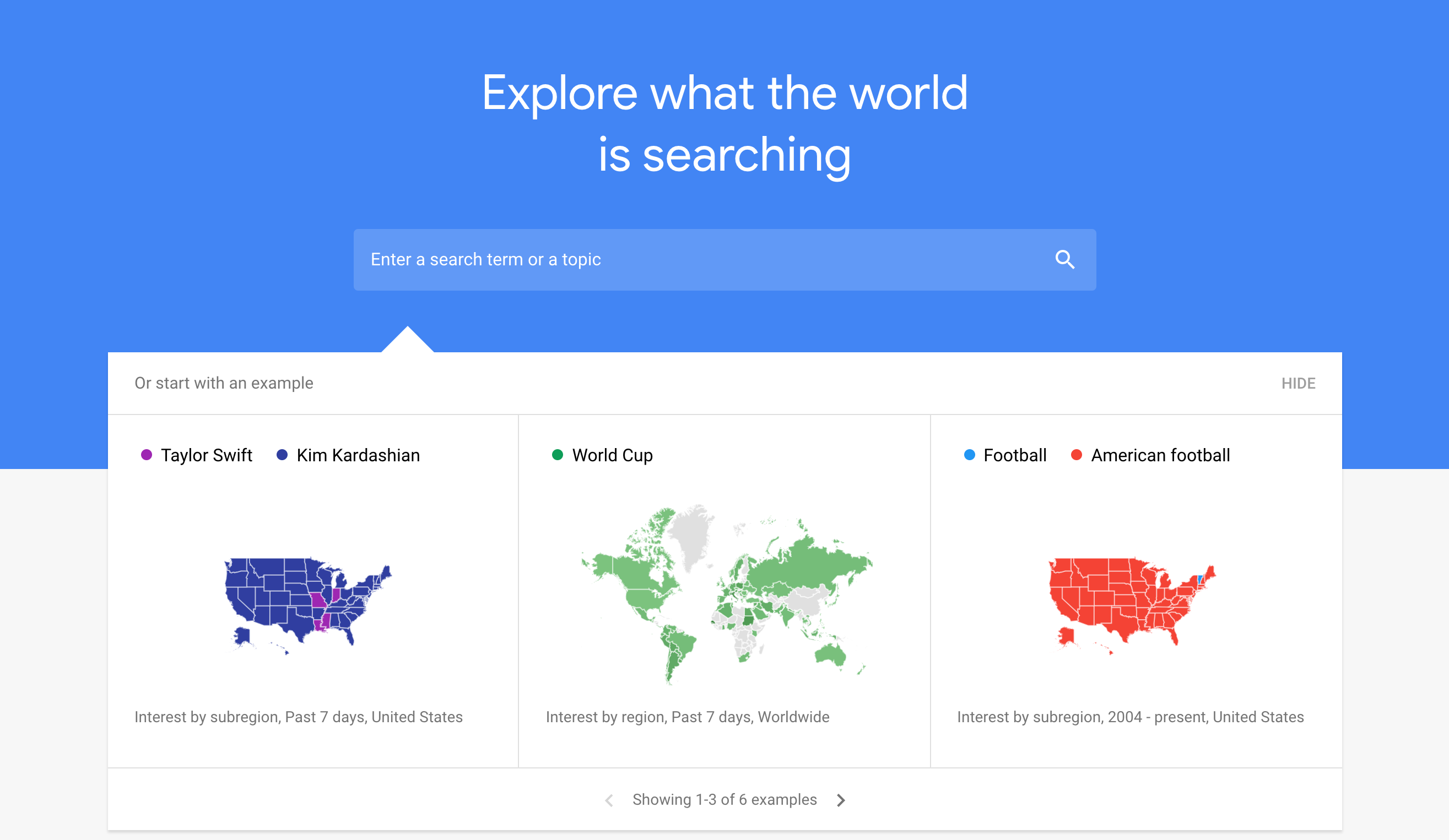 open the google trends website