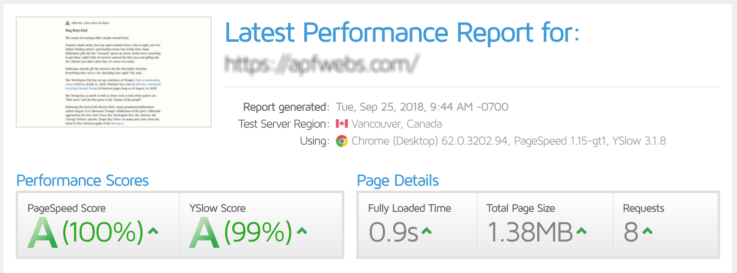 MDDHosting Speed Test