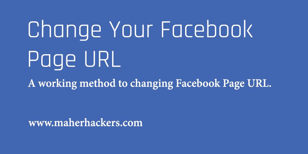 How to Change Facebook Page URL