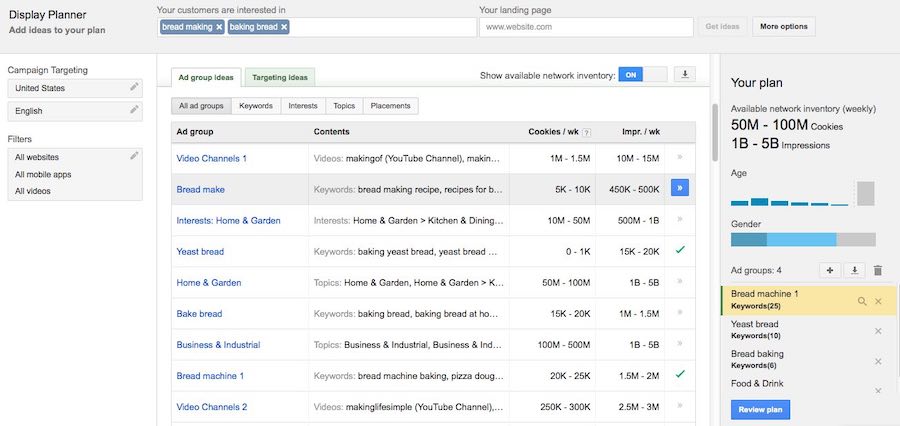 Google Ads Display Planner