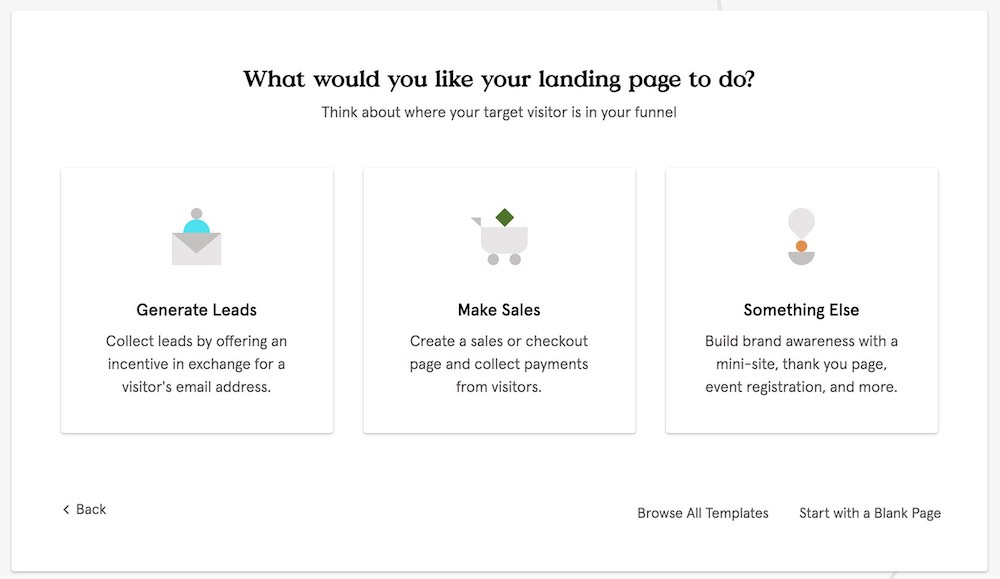 Leadpages - Landing Page Options